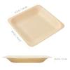 OUNONA Party Disposable Wooden Plates, Square, Stylish, Adult Size, Small, 14cm, 100 Pieces, Birthday, Candy Plates, Party Disposable Tableware, Squar