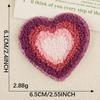 Chenille Heart & Flower Embroidery Patch with Adhesive Backing