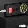 Portable Work Light Bright Light Hands-free Keychain Flashlight Waterproof 10 Lighting Modes Mini LED Flashlight