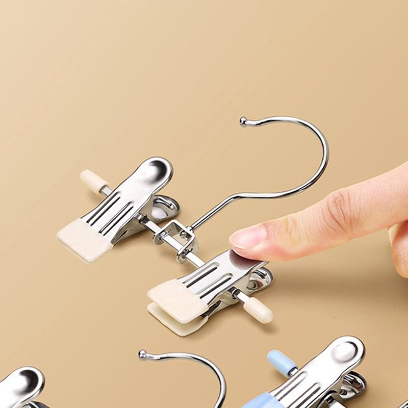 5-Pack Seamless Stainless Steel Trouser Rack Adjustable Stainless Steel Shoe Rack Trouser Rack Boots Hanger Portable