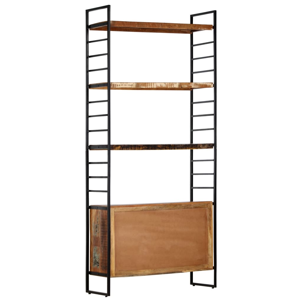 4 Tier Bookshelf 80 X 30 X 180 Cm Reclaimed Wood Brown