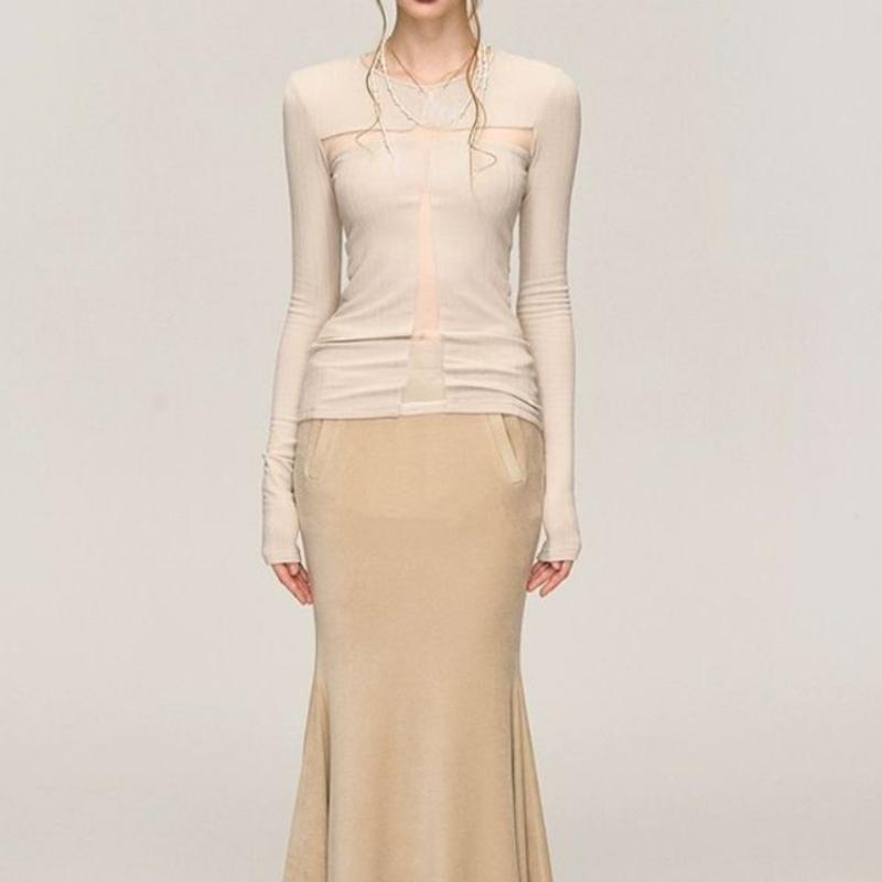 See Through Sexy Black Gothic Tshirts Y2k Aesthetic Cross Gauze Patchwork Women Tees Casual Grunge Harajuku T-shirt Femme