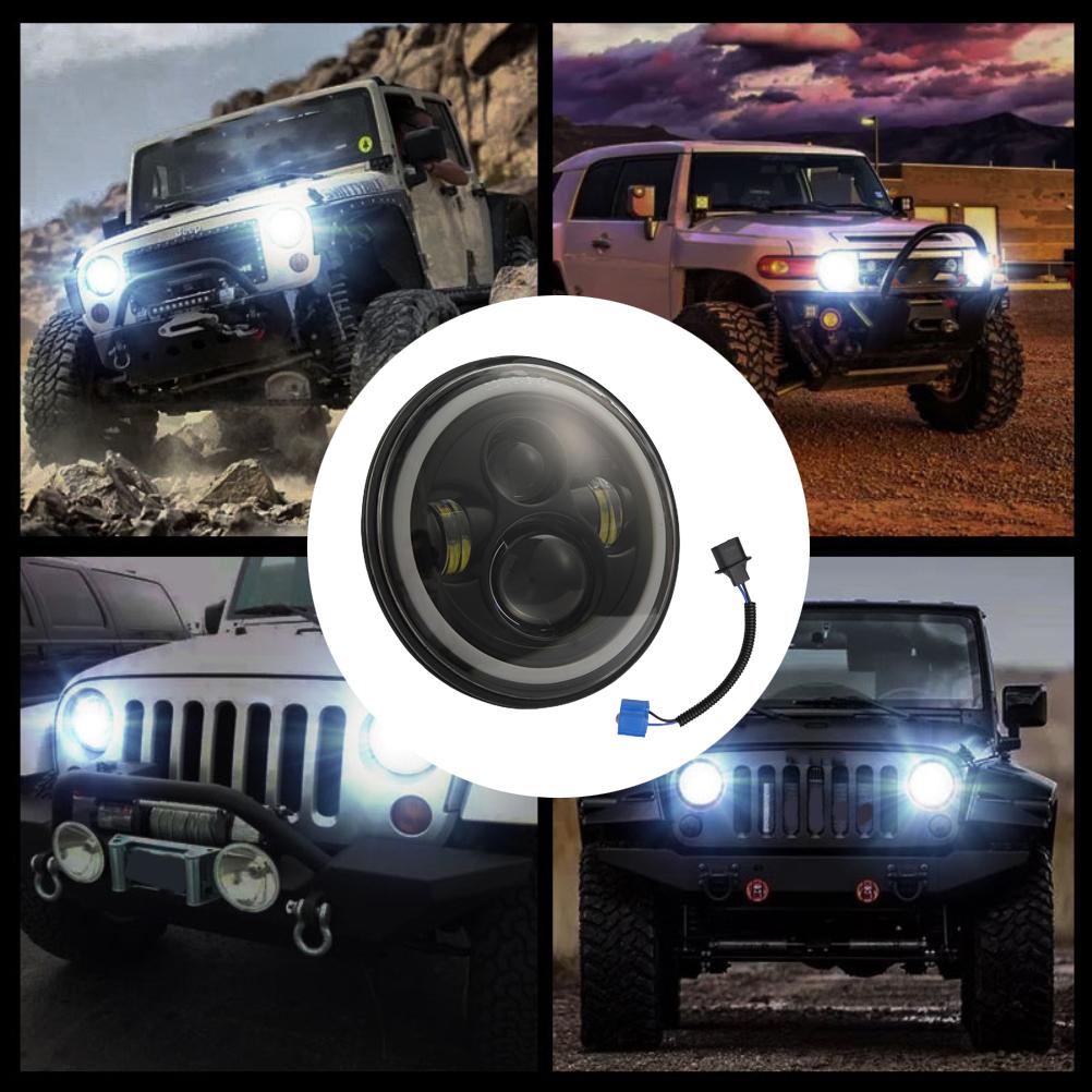 140W 7IN LED Headlight Bulb Anti Fog Waterproof Spotlight Headlight for Off Road Vehicles Motorcycles