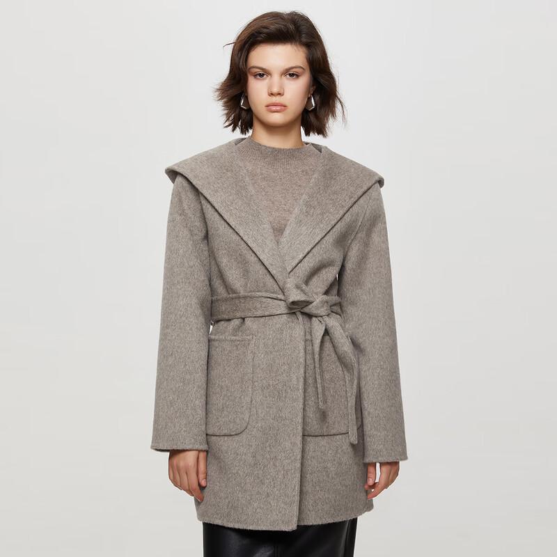Tatu Autumn/Winter Wool Blend Hooded Short Coat