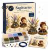 Relaxing Stress Relief Art Kits 12 Zodiac Signs DIY Beaded Garden Kit, 3D Astrology Flower Craft Plastic Ornament Crafting Materials Handmade Bead Kit