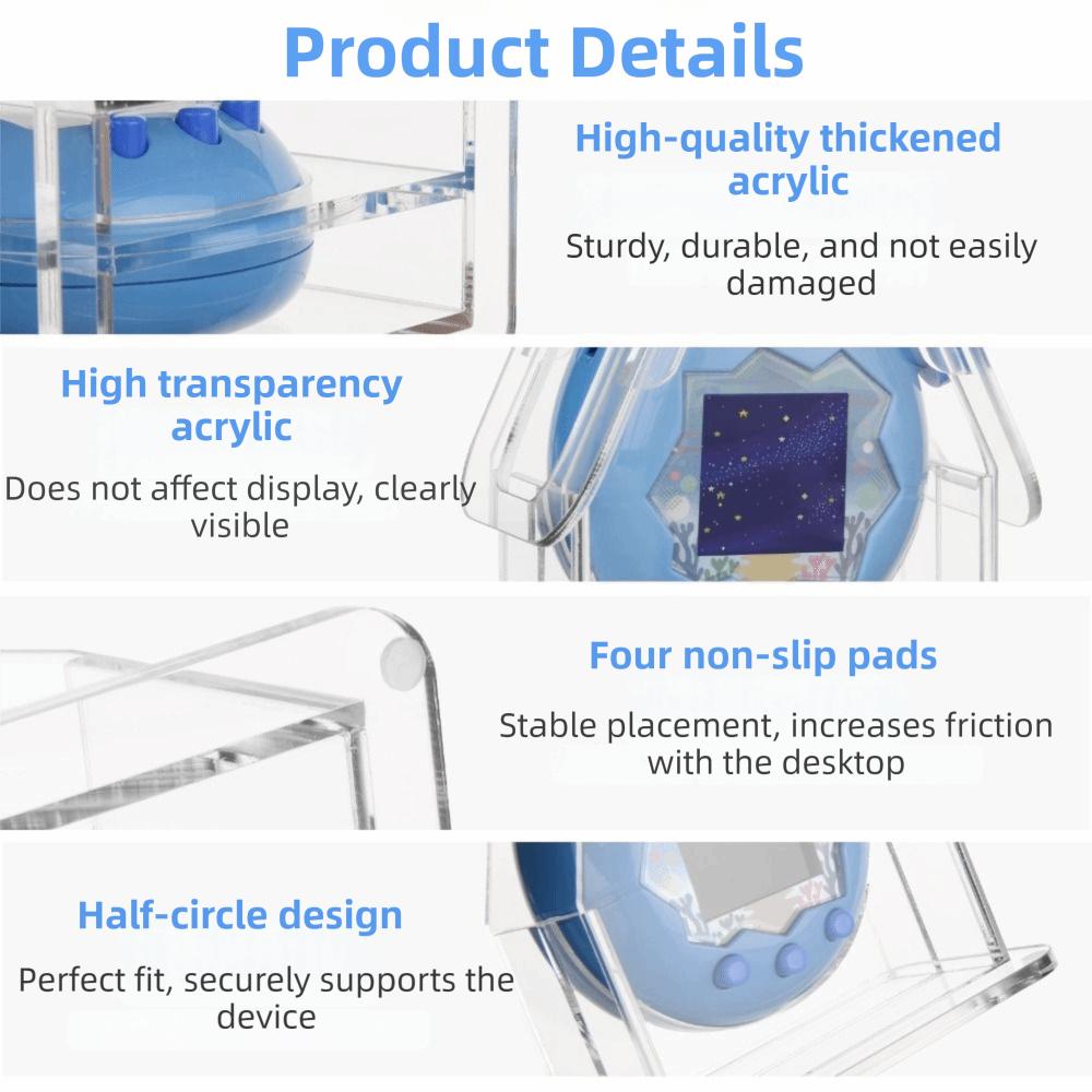 Transparent Protective Holder Shockproof Electronic Pet Holder for Tamagotchi Paradise Travel