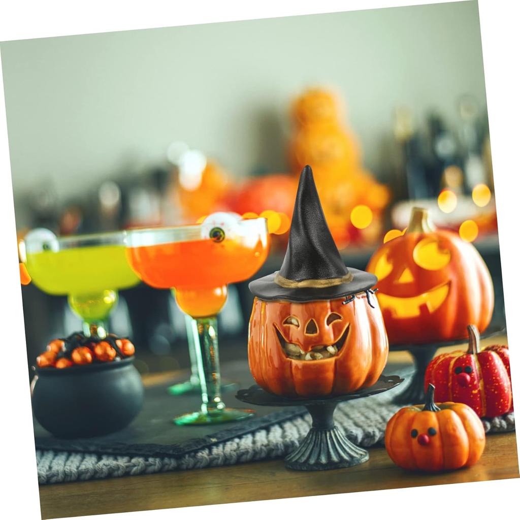 Wakauto 24pcs Miniature Dollhouse Witch Hats Mini Halloween Witch Hat Props Doll House Supplies Tiny Witch Hats for Crafts