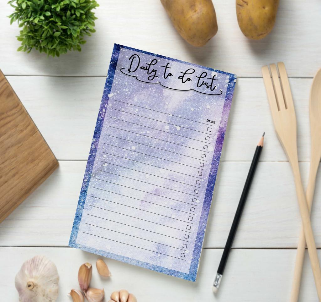 Inkdotpot Daily Planner List Pad Notepads Memo Pad, Undated To-Do List Tear Off Pad - 4.5 X 7.5 Inches (50 Sheets) Organizer