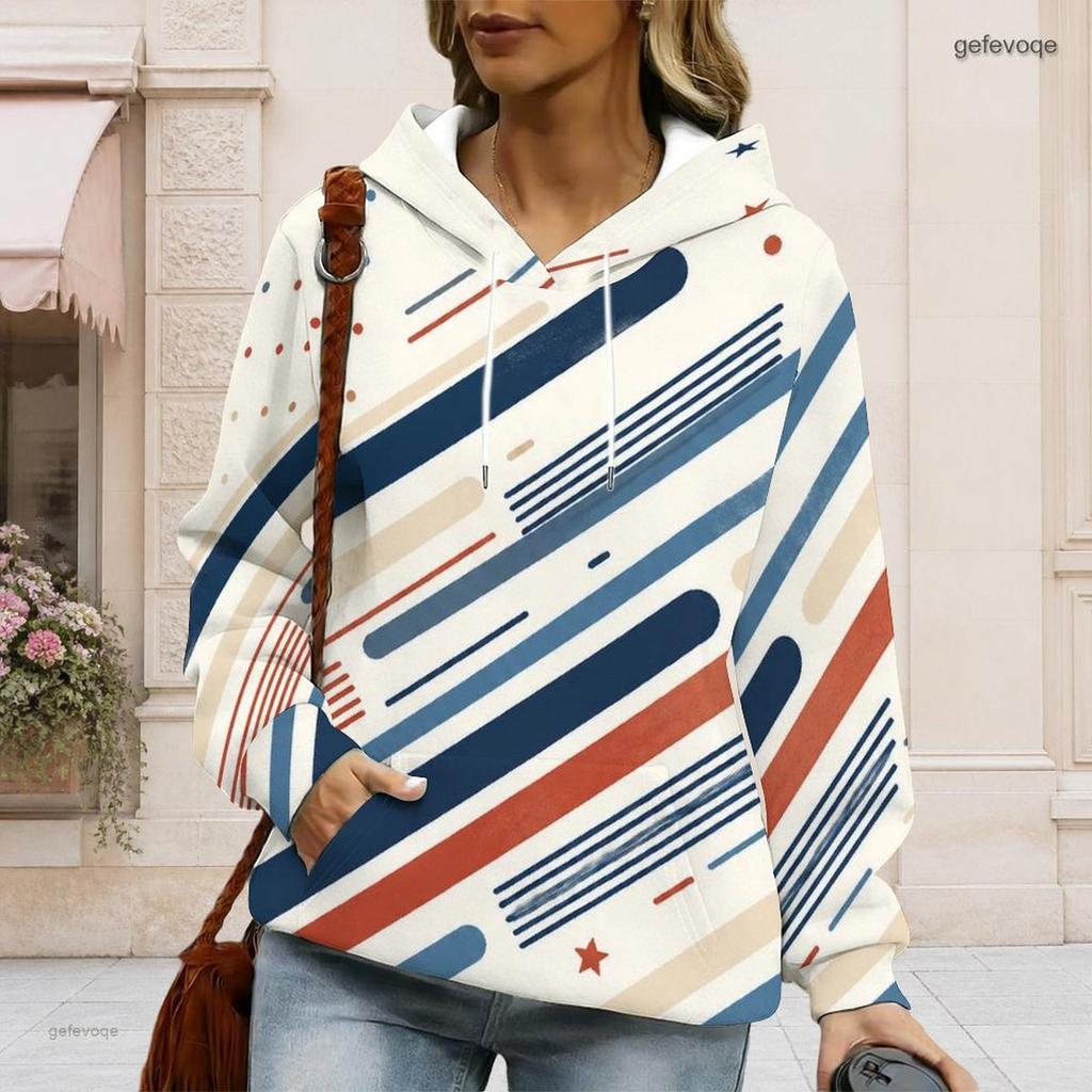 Ladies Plus Size White Drawstring Hooded Sweatshirt Long Sleeve Loose Soft Casual Everyday Top