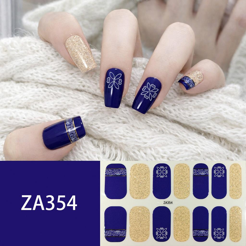 ZA Skin Brightening Waterproof No-Cure Full Cover Gel Nail Wraps, Luxury Minimalist Nail Stickers, Nail Patch Films