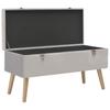 80 cm Gray Velvet Storage Bench
