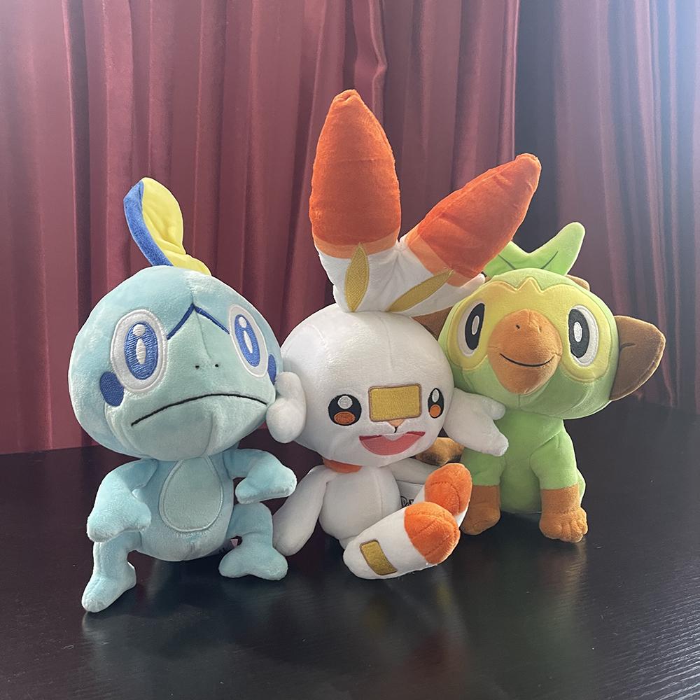 Pikachu Peluche Plush Toys Cute Anime Sobble Grookey Scorbunny Stuffed Animals Peluche Dolls Festivals Gifts