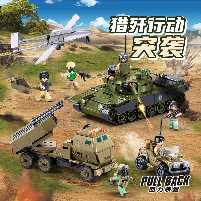 T-54 Main Battle Tank Building Block Classic World War Military Armored Vehicle Model Bricks M4A3 BMP T90 II STEM DIY Model Kit 3D Interlocking