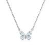 Elegant Butterfly Pendant Necklace Women Sterling Enamel Glow Design Minimalist Fashion Jewelry Gift