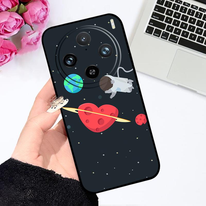 For Vivo X200 Pro mini 5G Case V2419A V2405DA Silicone TPU Phone Cover For VIVO X 200 Fundas X200Pro Cute Astronaut Phone Bags