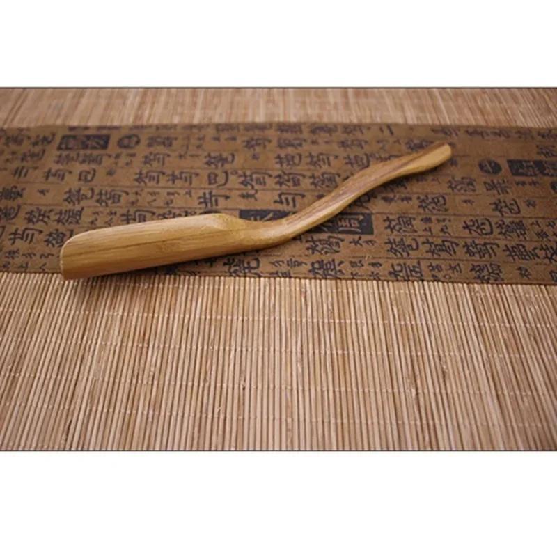 18cm Bamboo Tea Spoon Curved Wood Tea Spoon Dessert Kitchen Sturdy Durable Household Vintage Wooden Durable Coffee Bean Spoons