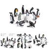 Detailed Pvc Arctic Penguin Toy Set Featuring 11 Miniature Ocean Animal Models