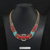 Tibetan Vintage Exotic Bohemian Necklace Nepalese Clavicle Chain Pendant Forehead Ornament Female