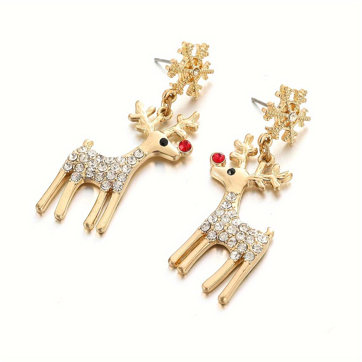 

Christmas Reindeer & Bell Lollipop Earrings - Festive Fashion Accessories