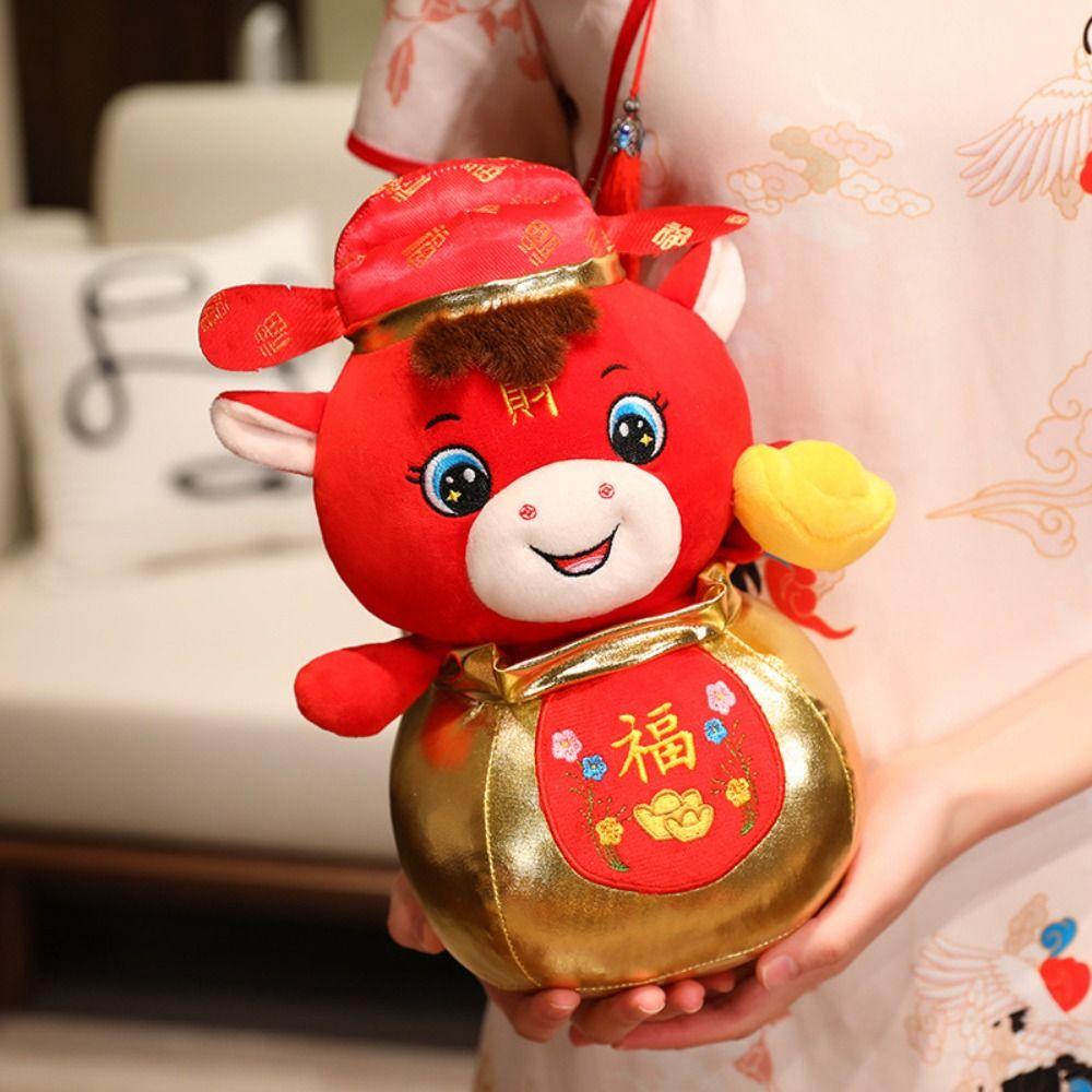 Lucky Chinese Zodiac Horse Doll 18/25/30cm Pony Plush Doll Funny New Year Mascot  New Year