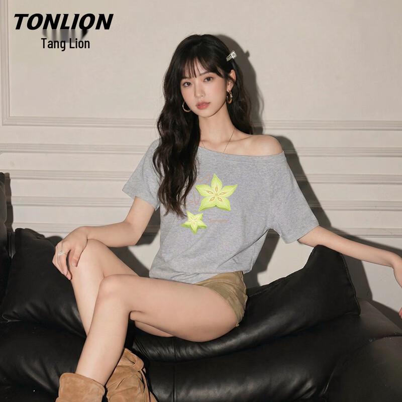 TonLion Women s Off-Shoulder T-Shirt S