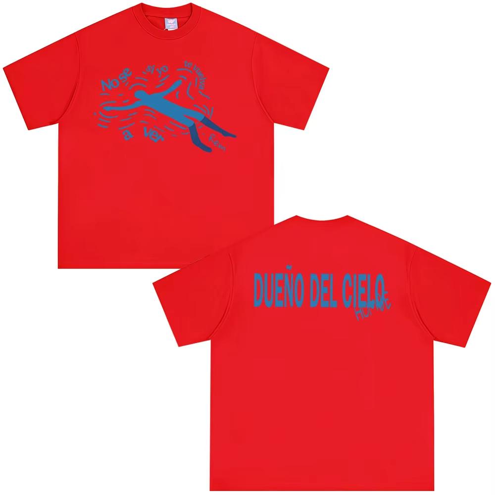 Dueno Del Cielo World Tour 2026 Merch Singer Humbe Tshirts Men Women Casual  T Shirt Vintage Fashion Pure Cotton Tshirts Y2k
