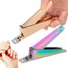 False Nail Tip Clipper Stainless Steel UShaped Acrylic Nail Art Scissors Manicure Tool