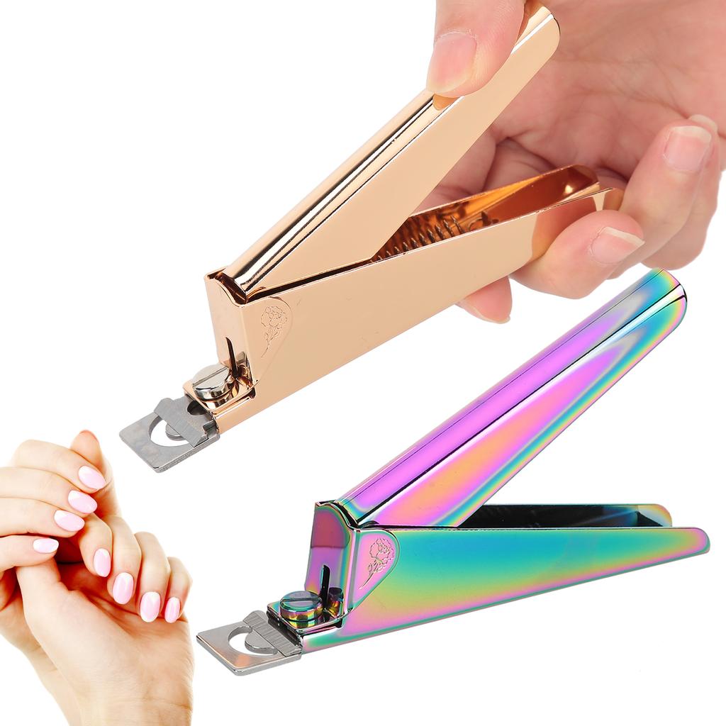False Nail Tip Clipper Stainless Steel UShaped Acrylic Nail Art Scissors Manicure Tool