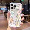 Fun butter bear applies to iPhone17promax Apple 16 mobile phone case 14/13 transparent 15pro all-inclusive.
