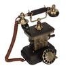 Antique Corded Telephone Rotating Dialing Decorative Vintage Phone Landline with Redialing Key for Living Room Bedroom