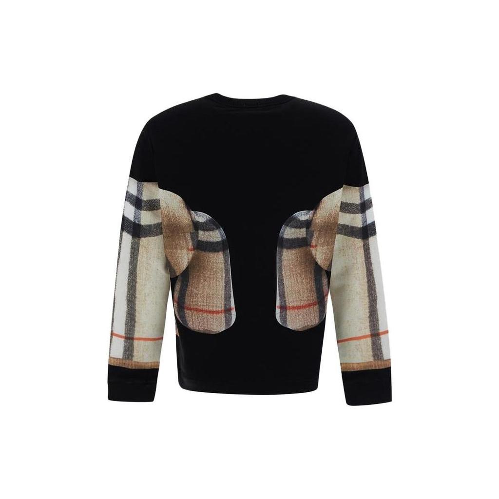 Burberry Bluze bărbătești Negre Gât rotund Moderat Regular 8049567