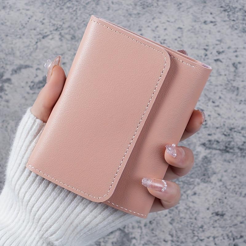 1pc of Classic Tri Fold Women’s Wallet Durable Synthetic Leather with Polyester Lining Quick Buckle Closure Card Slots Removable Pocket Available