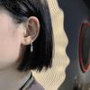 Geometric S925 Sterling Silver Chain Earrings - Personalized Cool Style for Women with Niche Design Temperament