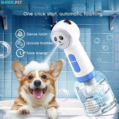 Fun Panda pentru curățarea animalelor de companie, mașină electrică de spumă pentru baie, cu încărcare usb, distribuitor automat de săpun, mașină de spumă, accesorii pentru animale de companie