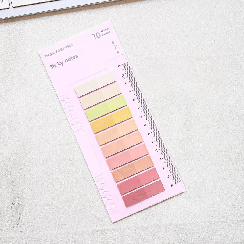 200 listů/sada INS Jednoduchost Přechodová barva Samolepicí poznámkový blok Průhledná záložka Záložka Index Samolepicí poznámkový blok Mini poznámkový blok Studentské potřeby
