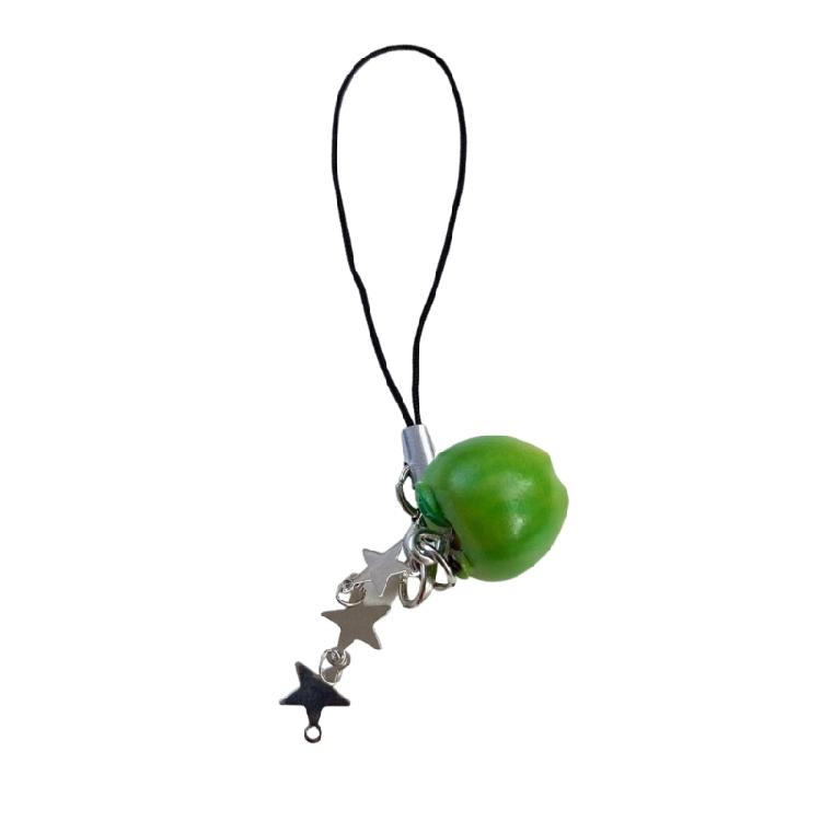 

Lightweight Star Apples Keychain Stylish Backpack Phone Charm Fashion Accessories for Backpacks Or Wallets зелений