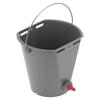 8L Feeder Bucket with 2 Nipple Milk Feeding Barrel Livestock Farm Accessory GrayFor Lamb