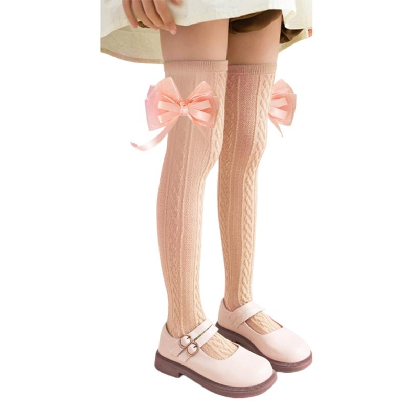 

Comfortable Knee Length Socks for Girls Soft & Breathable Girls Thigh High Socks Cotton Sock Suitable for 4-12 Year помаранчевий