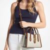 New MICHAEL KORS Gabby Polyurethane One Shoulder Handbag, Crossbody Bag Trumpets Women's Vanilla White & Brown 35S3G5GS5B-150