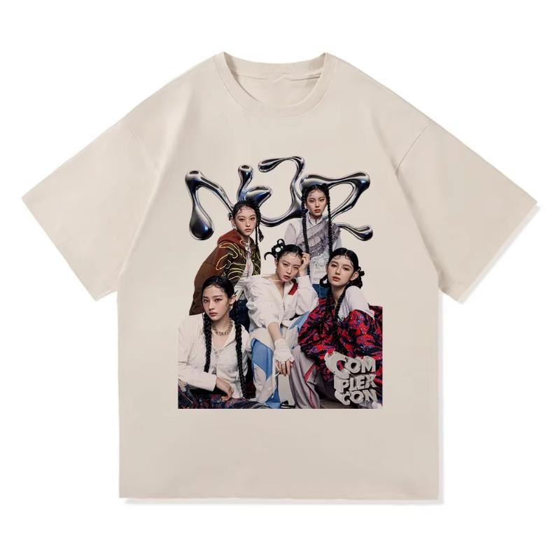 NJZ NWJNS T-Shirt Sommer Mode Herren_Damen Ästhetisches Grafik Casual T-Shirt Unisex Hohe Qualität Cool Vintage Baumwolle T-Shirts