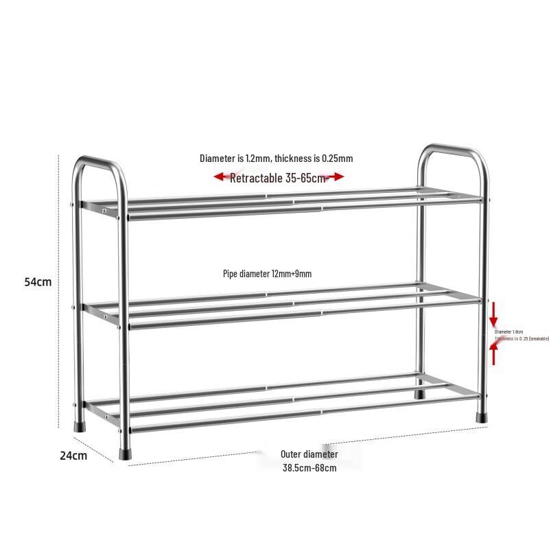 Simple Stainless Steel Shoe Rack