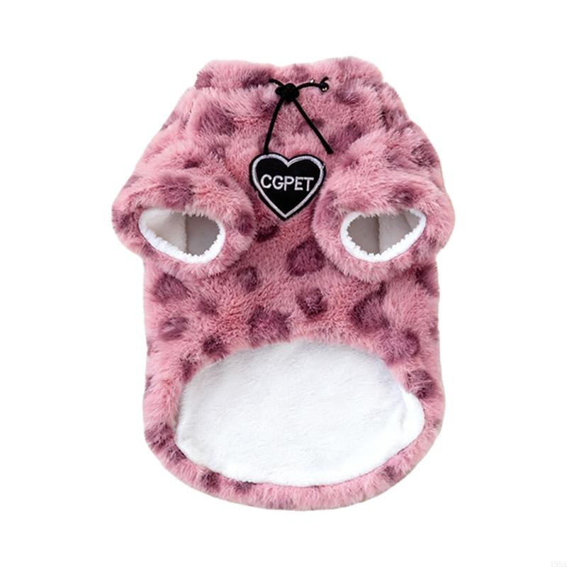 Fleece Lined Winter Cats Clothing for Maximums Warmth and Comfortable In Cold Environment with Leopards Print