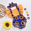 Leopard Print Baby Romper Set: Summer Bodysuit & Headband for Girls