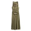 Satin Long Dresses for Women 2026 Summer Slip Midi Dress Woman Sexy Evening Party Dress Sleeveless Female Elegant Dresses