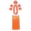 1 Set Hula Skirt High Elastic Eye-catching Plastic Fiber Hawaiian Hula Grass Skirt Set for Summer