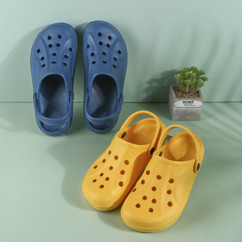 Indoor Home Non-slip Simple Garden Baotou Daily Light Shoes Solid Color Couple Hole Shoes