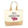 Tote Bag - PLANETEE - Thank You Brilliant Town Hall Secretary - Natural Jute - Printed In France - Sturdy Handles