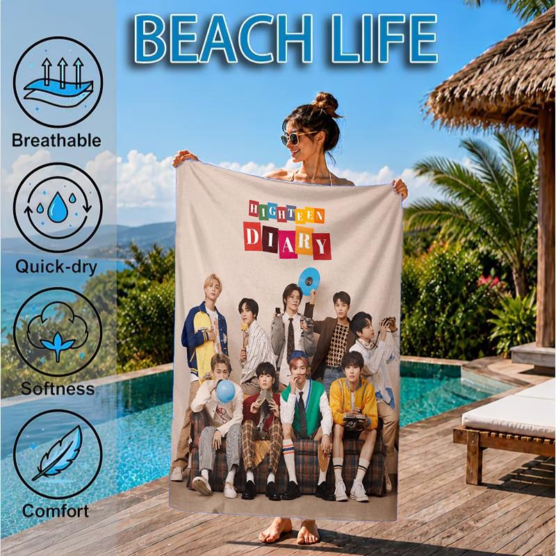Kpop Music Beach Towel, Microfiber Beach Towel, Perfect For Pool, Beach, Travel, Home Decor Beach Party Fan Gifts