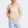 adidas Essentieller Buchstaben-Logo-Print Locker Langarm-Hoodie Damen Hoodies Beige IR5448