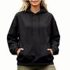 Felpa con cappuccio oversize da donna a spalle scese, manica lunga, per l'autunno